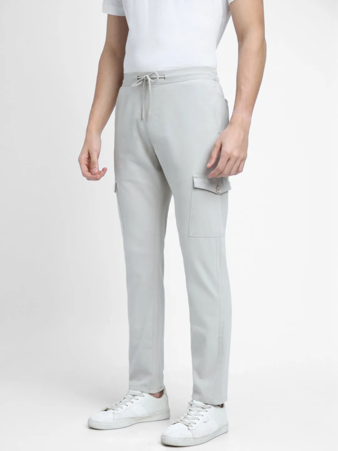 Men's Stone with Drawstring Closure Cargo Pants