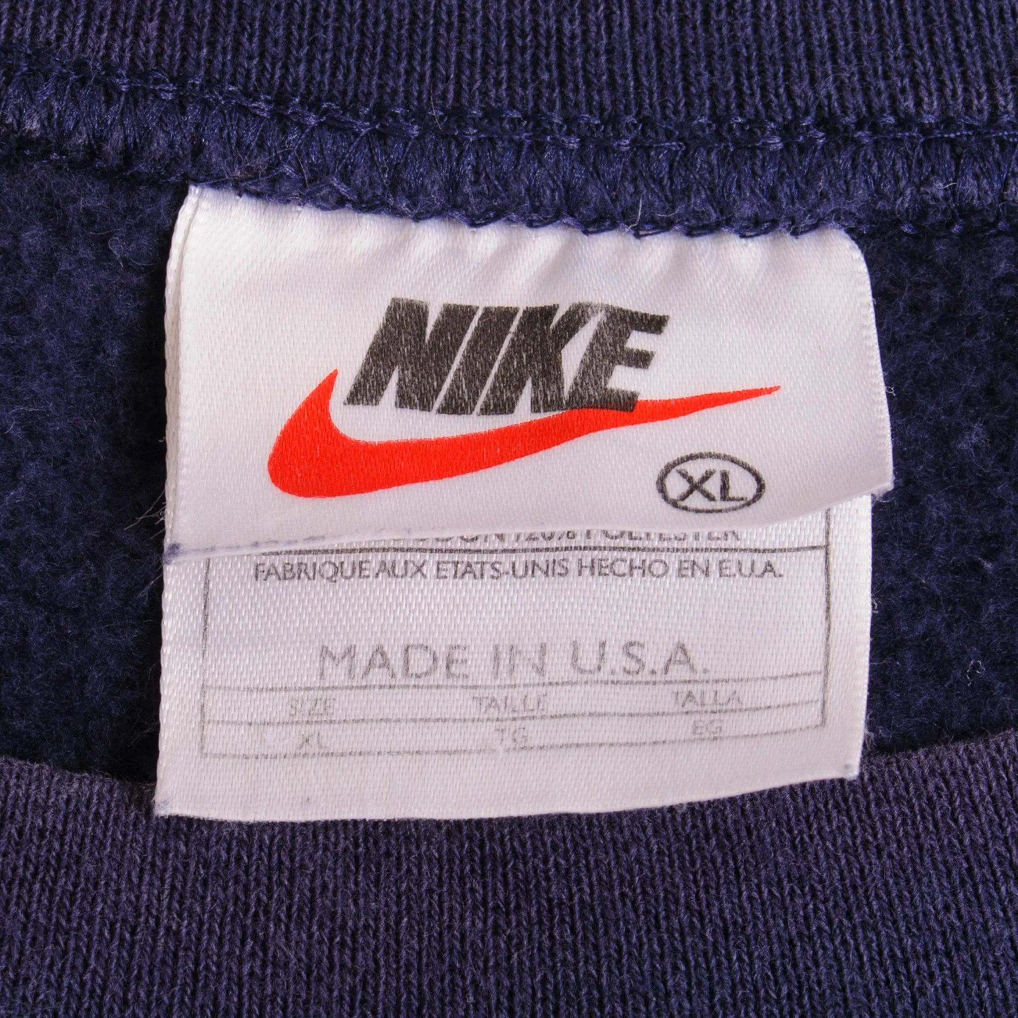 VINTAGE NIKE MIDDLE SWOOSH SWEATSHIRT LATE 1990s SIZE XL MADE IN USA