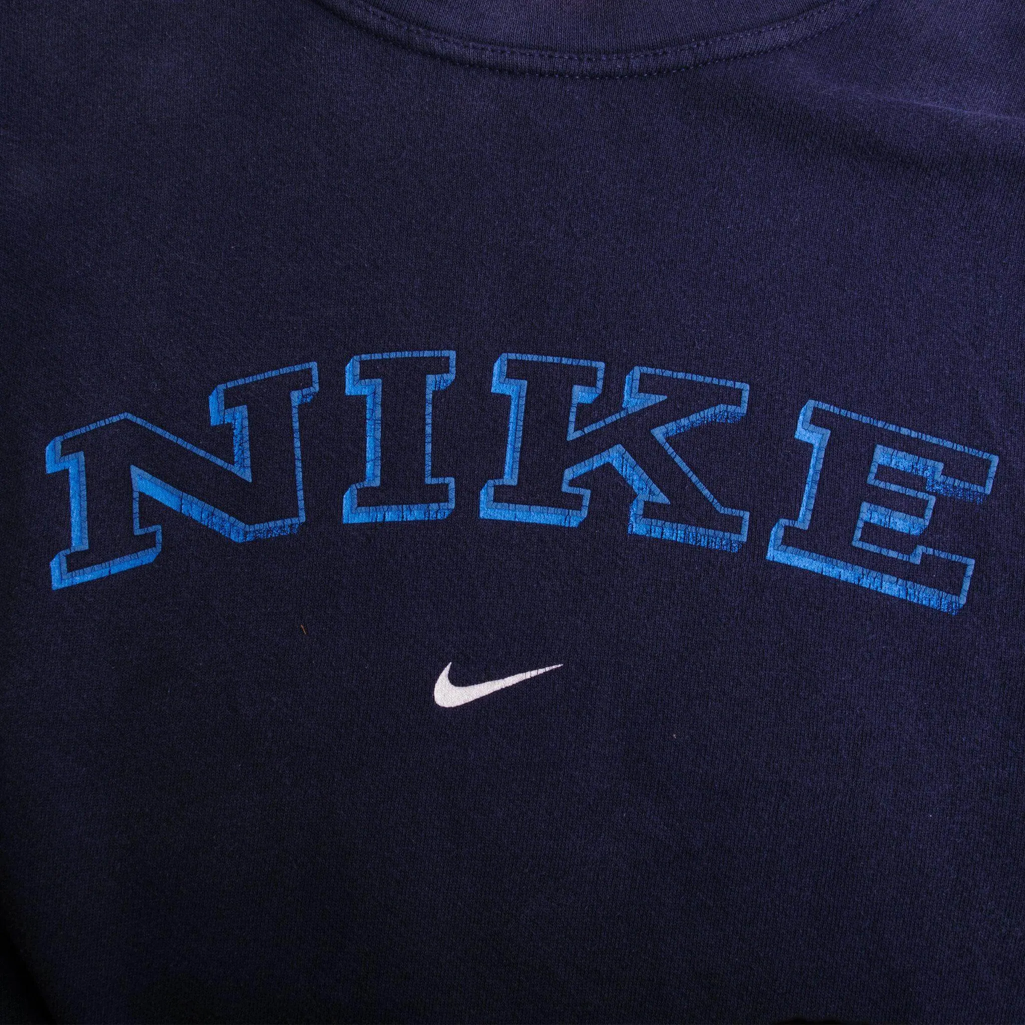VINTAGE NIKE MIDDLE SWOOSH SWEATSHIRT LATE 1990s SIZE XL MADE IN USA